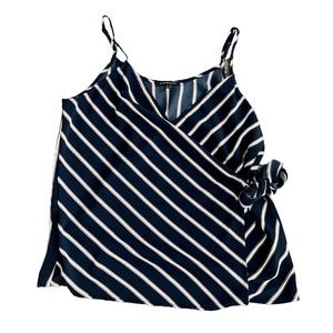 Navy and cream striped tank